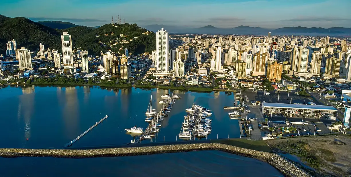 turismo em itajaí sc pontos turísticos vista aerea de Itajaí divulgação setur